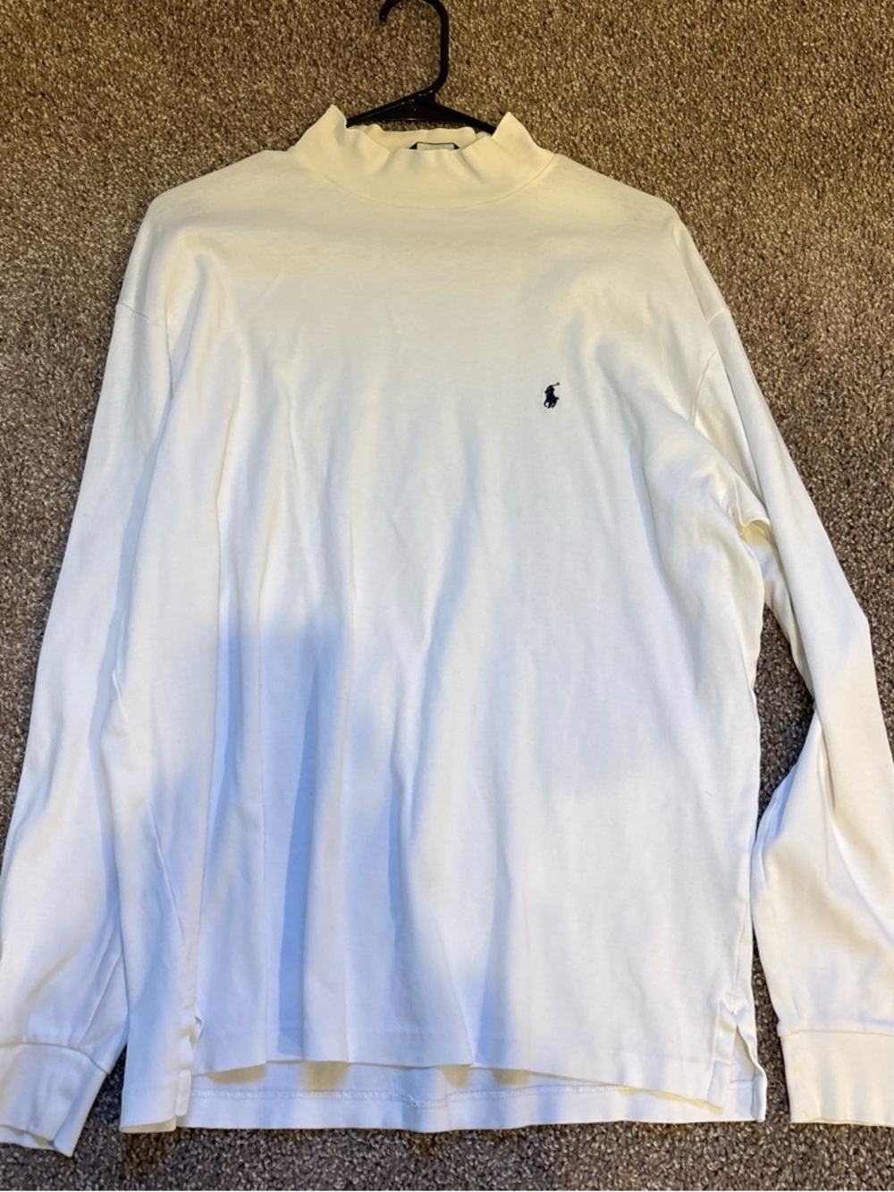 Polo by Ralph Lauren White Long-Sleeve Mock Neck Tee